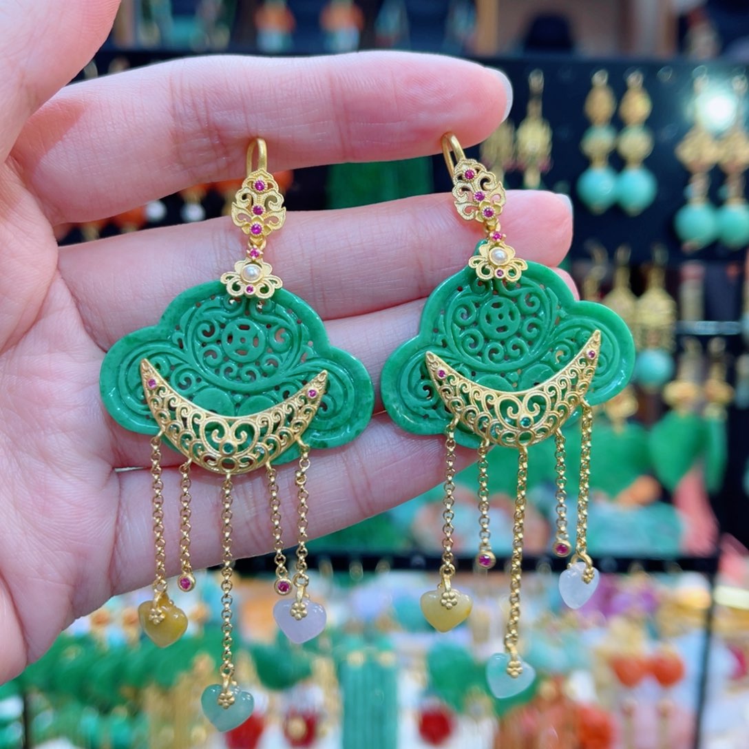 翡翠耳饰合金48小时鉴赏期