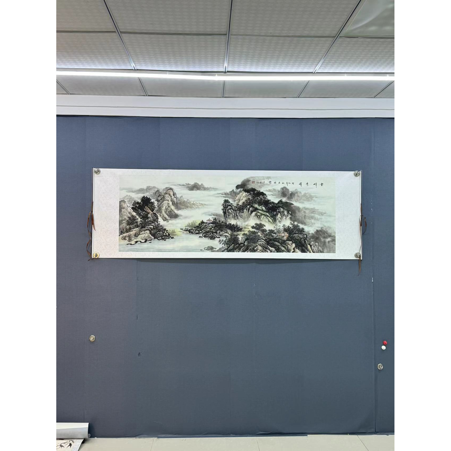 【闪购链接】六尺《云峰秀泽》中堂玄关画走廊画办公装饰画卷