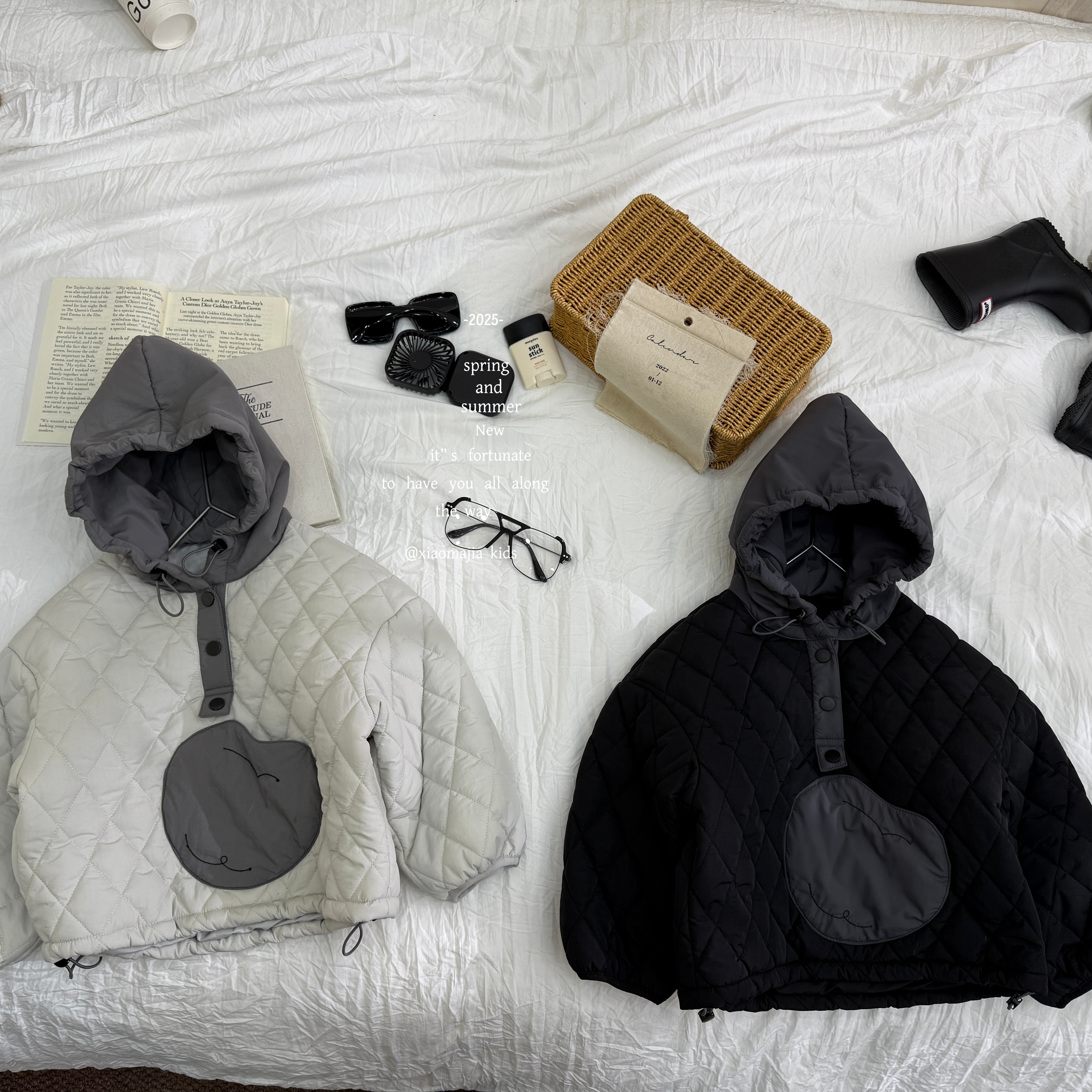 00现货-小马家2025冬季儿童连帽卫衣7038保暖秋冬装二棉棉衣中性