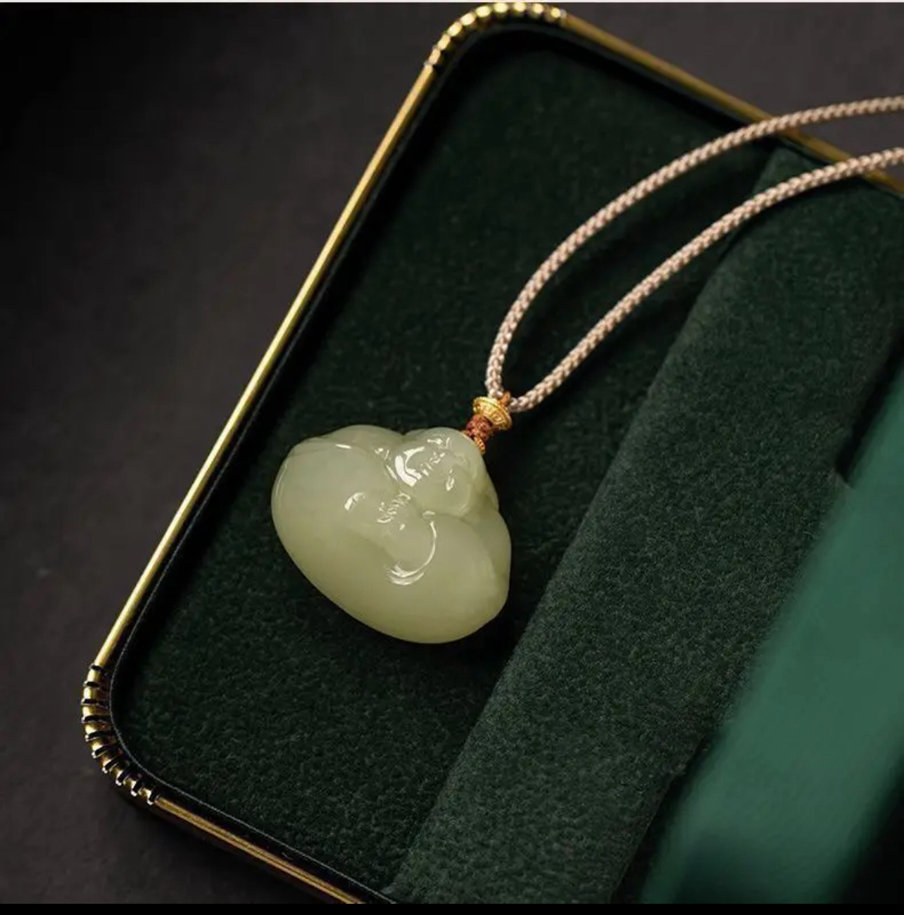 A56抱抱佛弥勒佛晴水色大肚佛挂件