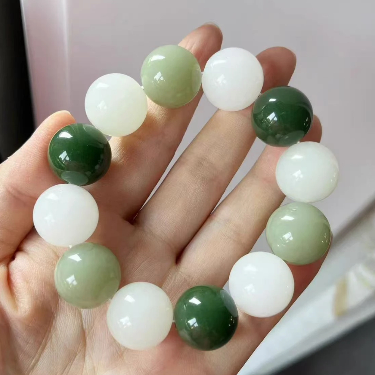 天然多宝新疆多彩大尺寸手串18mm