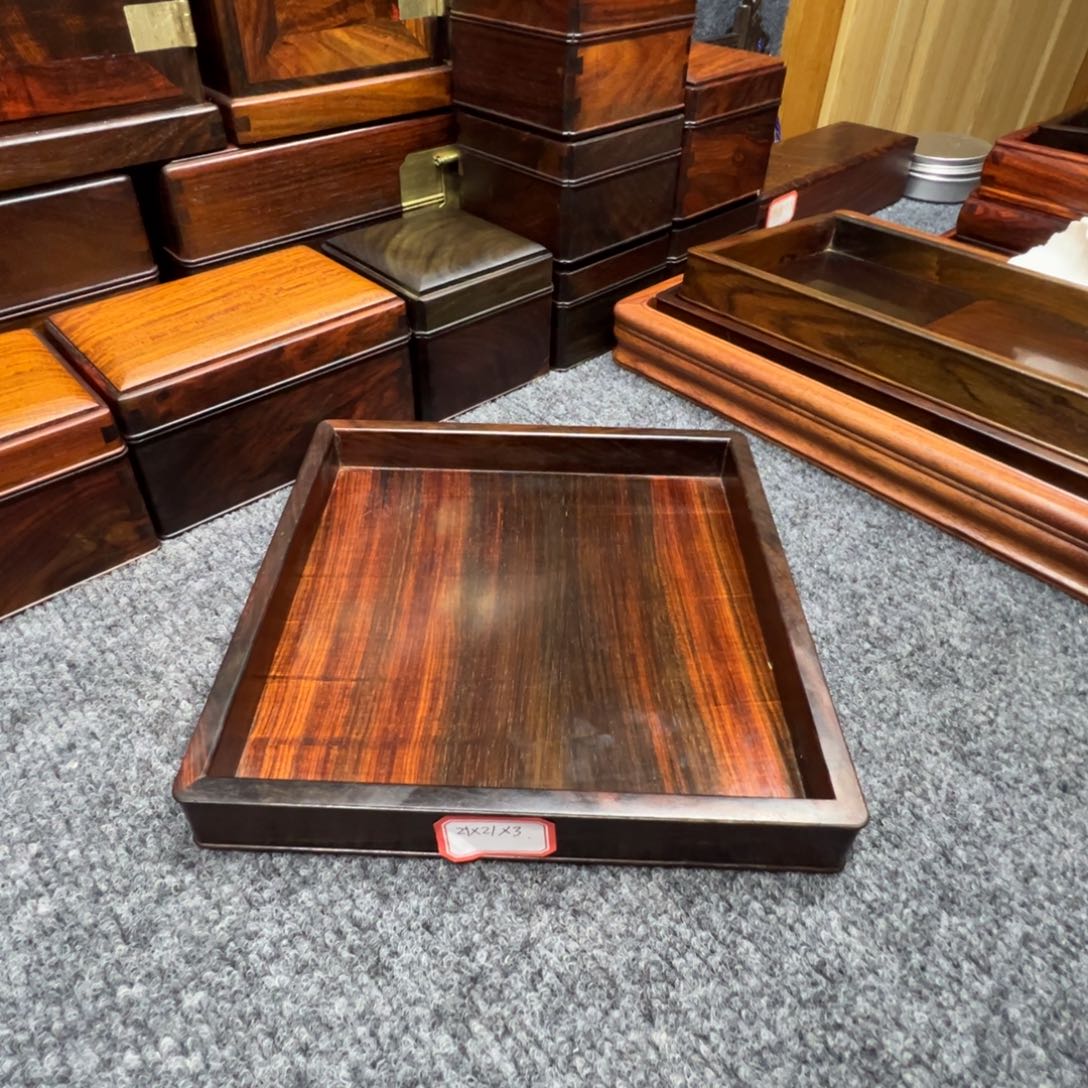 木老挝大红酸枝茶盘尺寸2121×3