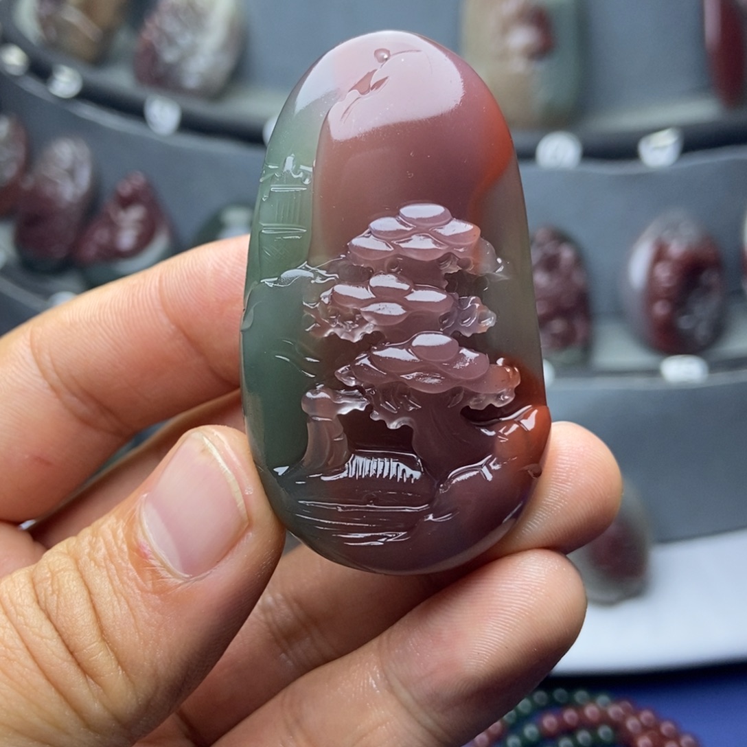 $***H玛瑙/玉髓未镶嵌颈饰