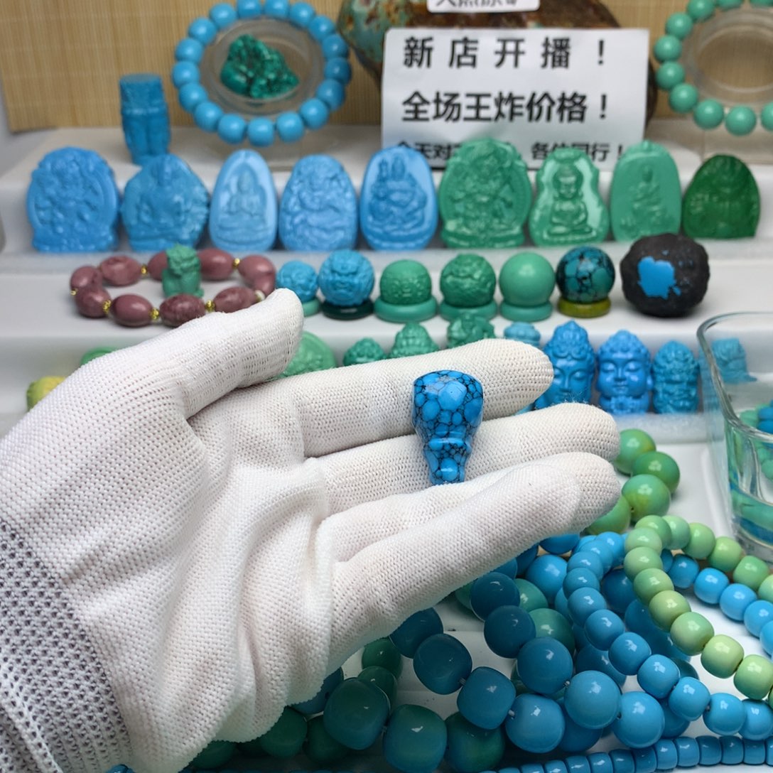 湖北批发精挑绿色矿原创手串108 以介绍为准