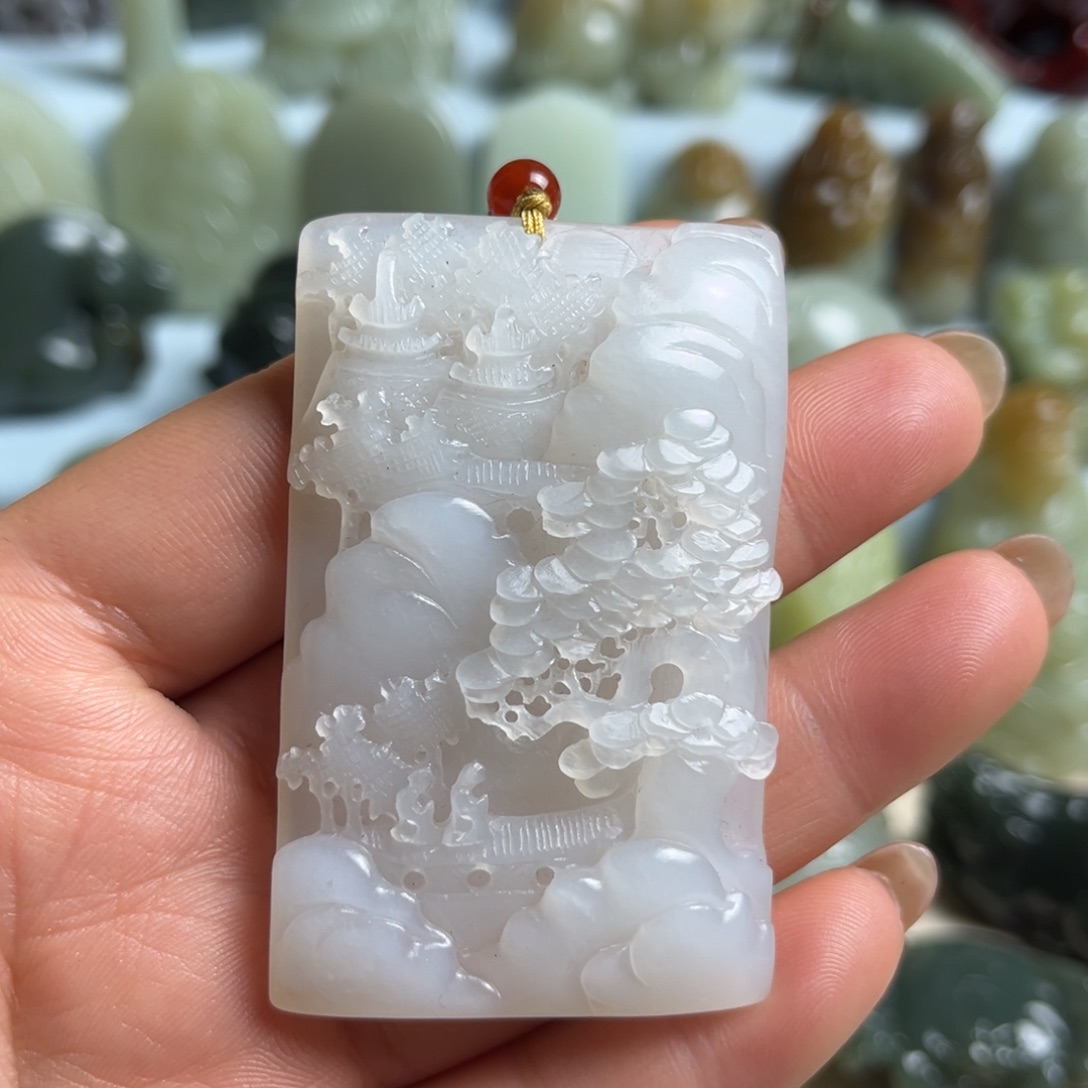 和田玉未镶嵌挂件