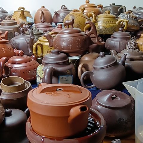 茶壶段泥宜兴原矿段泥柴烧200cc手工汉互紫砂壶