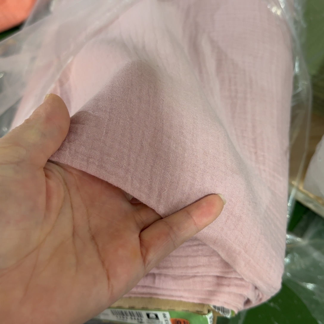 棉纯棉双层纱1米价X1.4米宽板福利20包邮浅粉