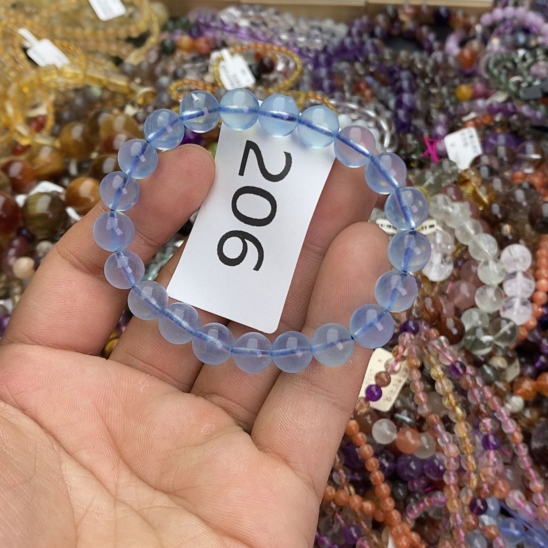 未镶嵌手链海蓝宝石手链