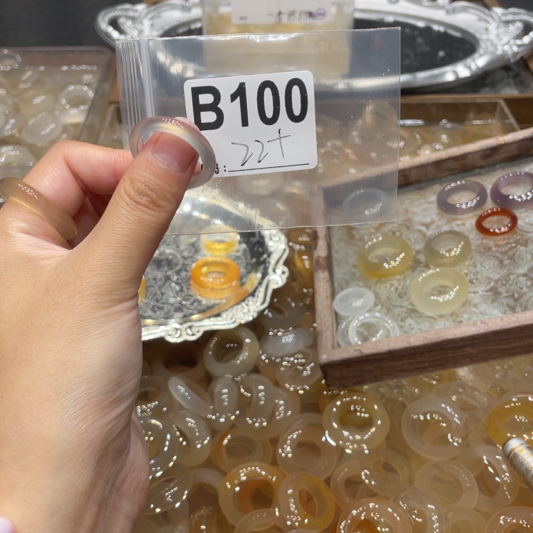 玛瑙/玉髓未镶嵌戒指100