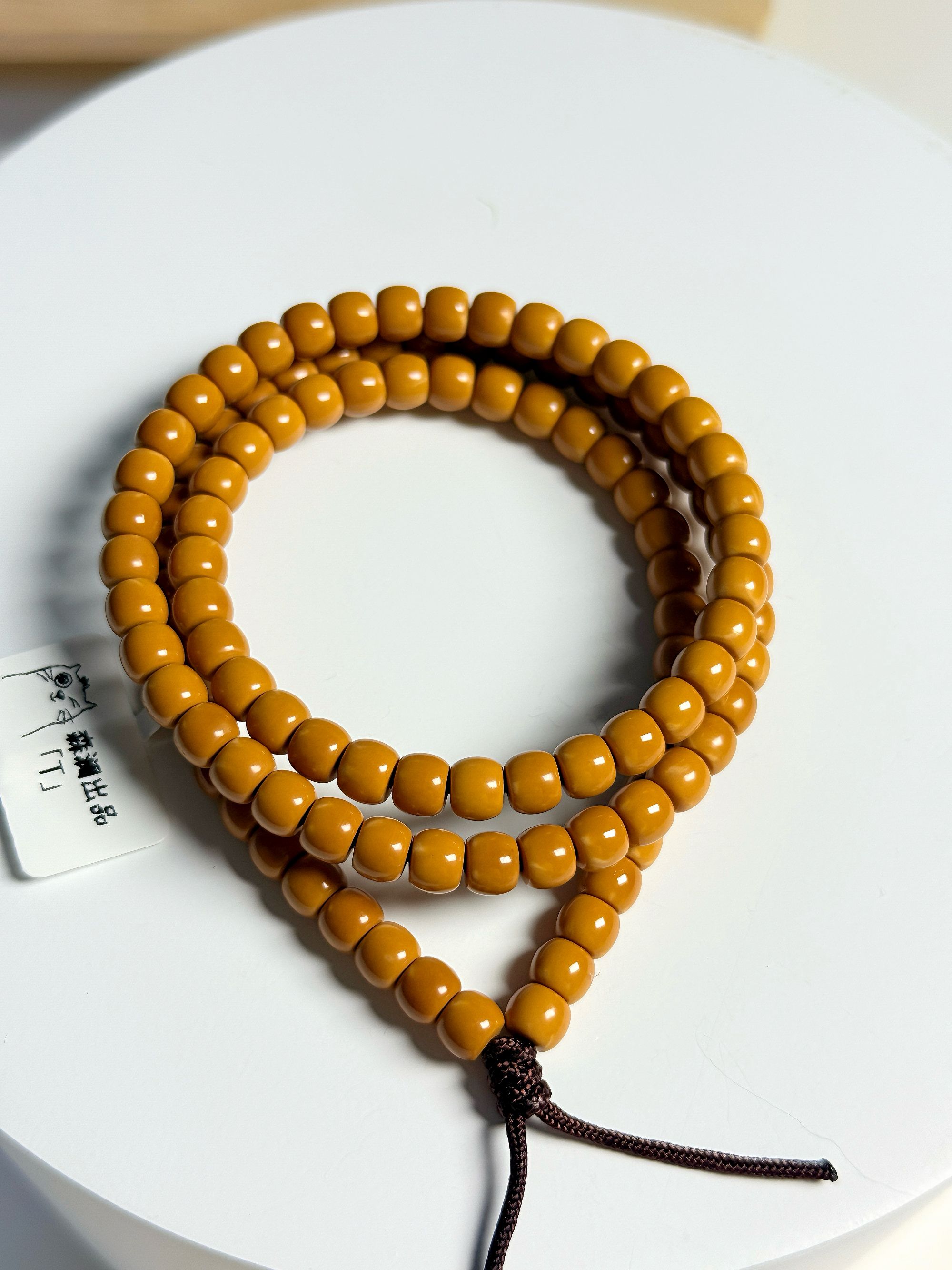 橄榄核核尖老挝料s级面微白108长串