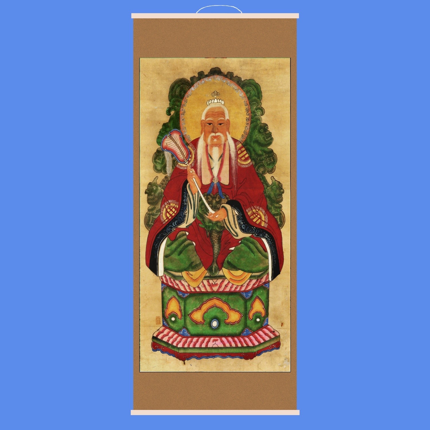 道德天尊太上老君太清道德画像客厅挂画装饰画神像道家祖师爷玄关