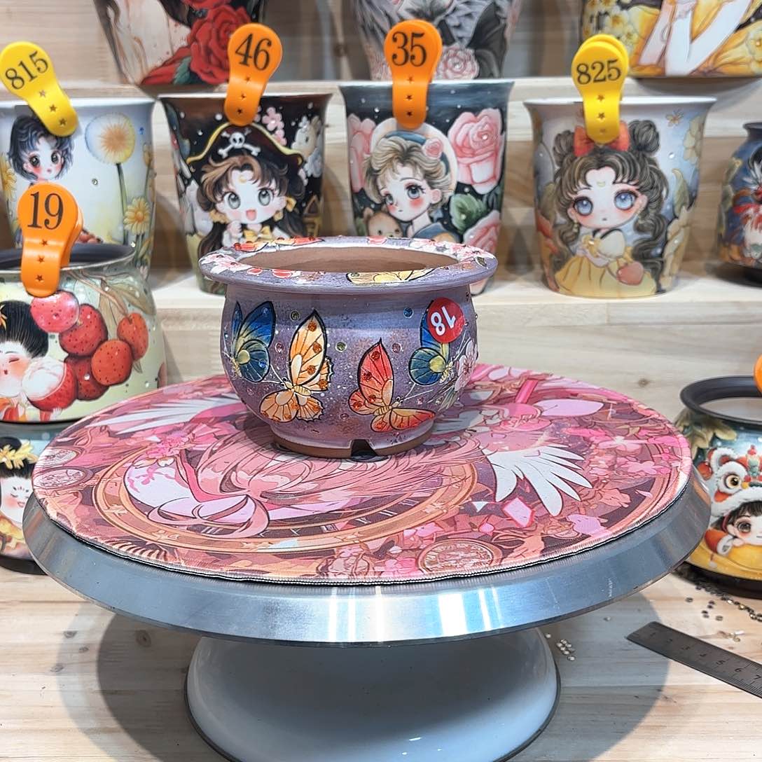 紫砂花盆手工花盆默认微瑕9.5/8