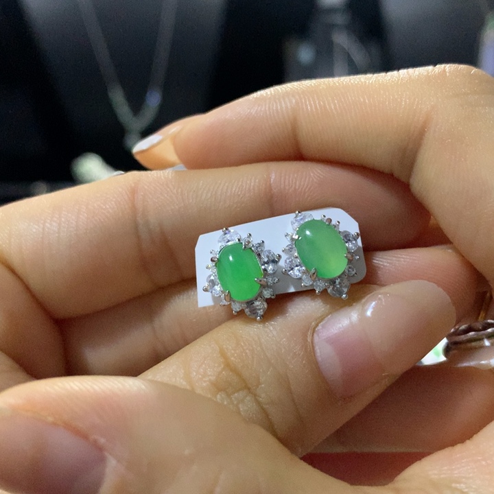 翡翠银S925镶嵌戒指