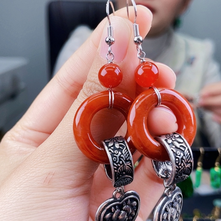 翡翠耳饰未镶嵌饰品