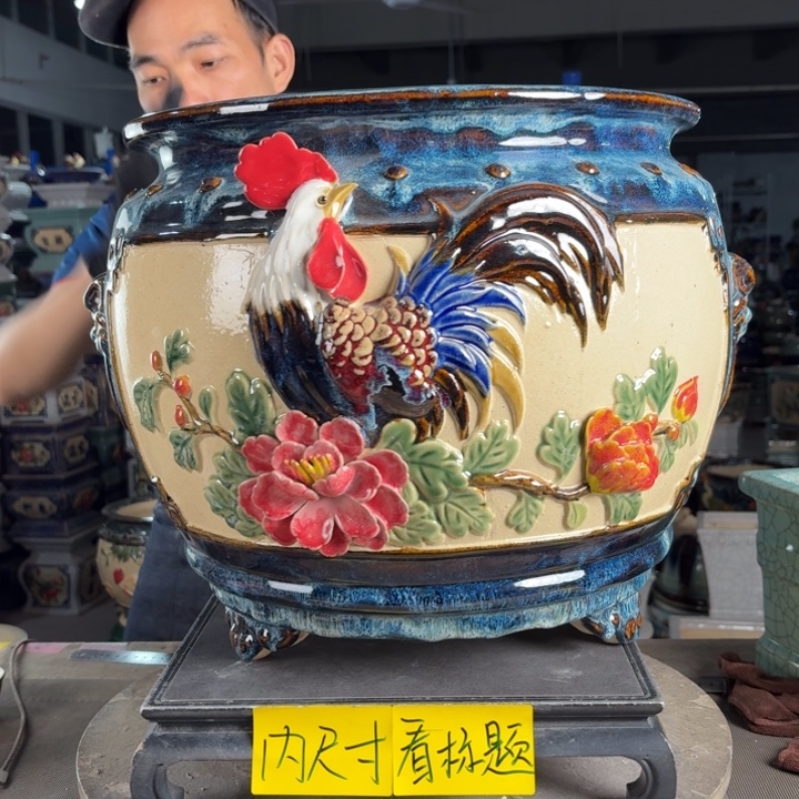 一风堂石湾花盆 内30*29
