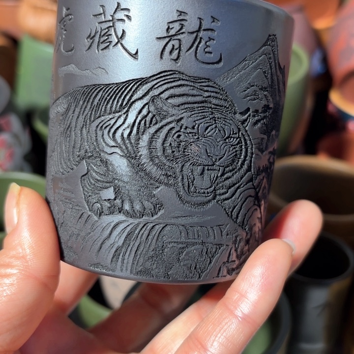 紫砂茶杯紫砂福利主人杯福利放漏