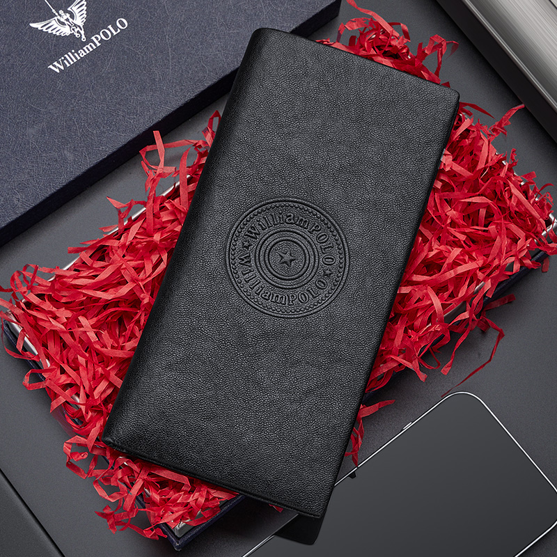 英皇保罗钱包男款真皮柔软植鞣牛皮奢侈品高档2025新款男长款钱夹