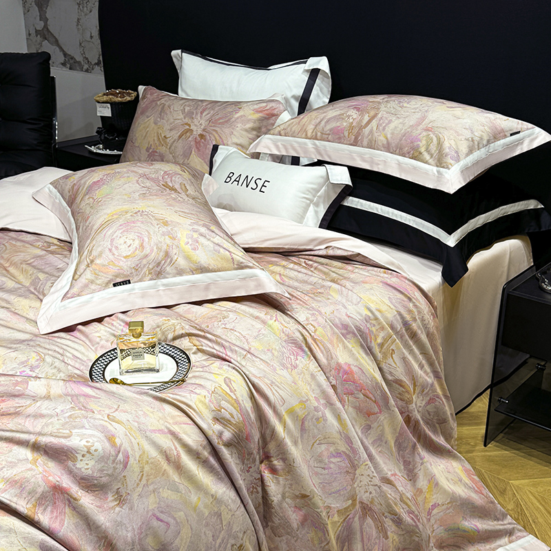 魅影 四件套数码印花被罩长绒棉床单四件套数码印花被套高级感