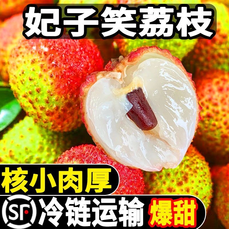 JJJJ【起号必买先亏1W单】【顺丰l冷链包邮明天到货上门】正宗妃子笑荔枝5斤装荔枝新鲜发货现摘现发皮薄当季水果