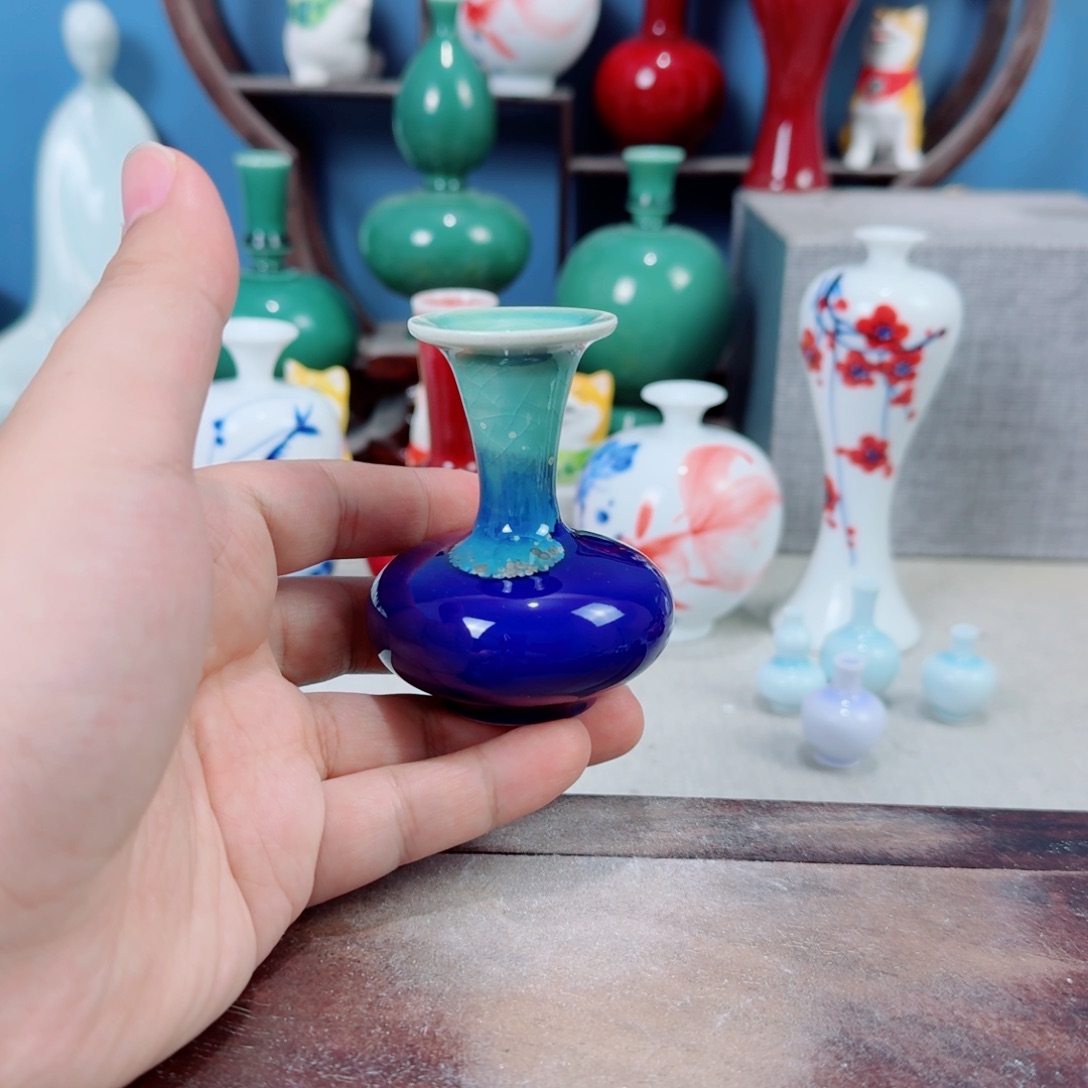 陶瓷手工小花器摆件