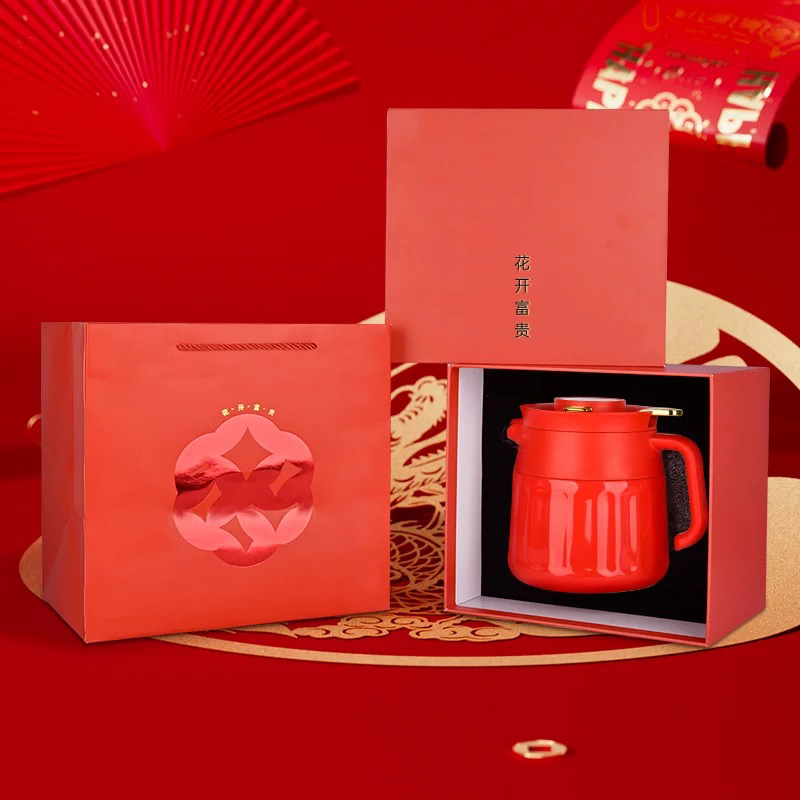 玲姐定制-大容量1000ML保温显温316不锈钢茶水分离闷茶壶461241