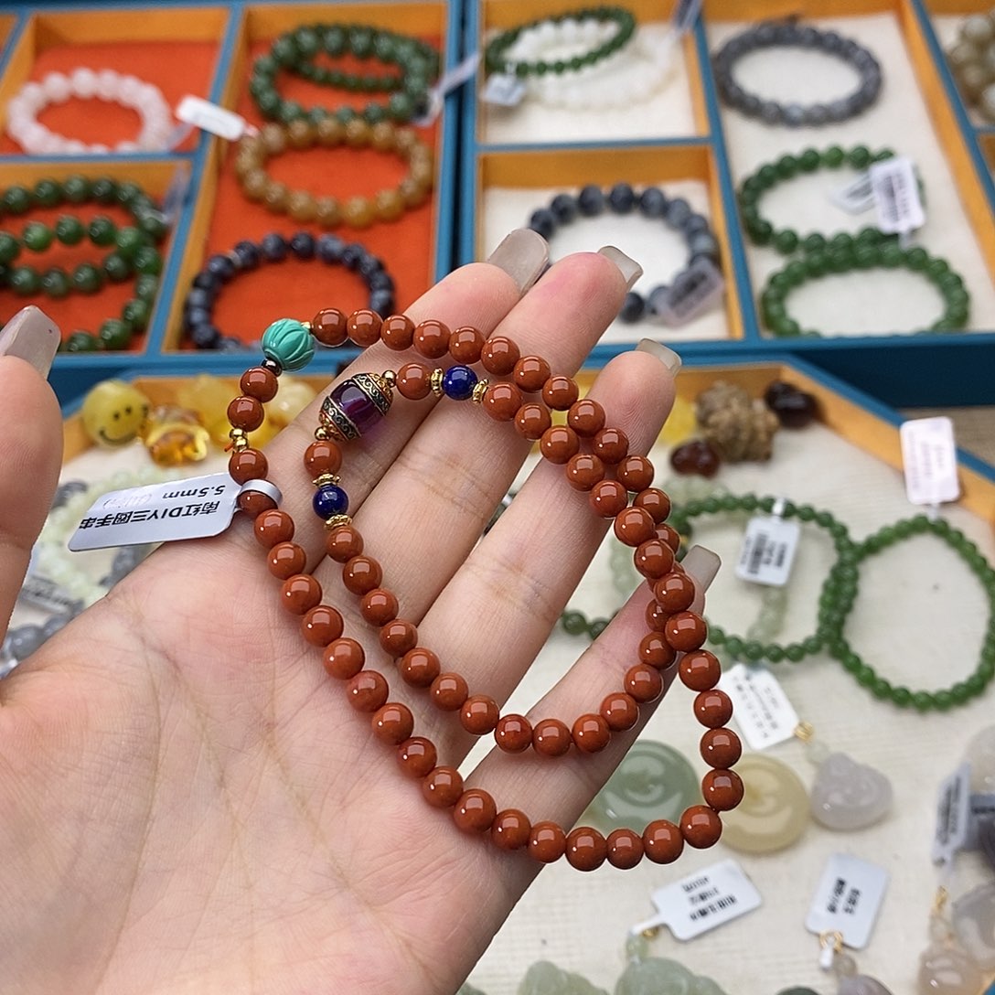 南红玛瑙未镶嵌手链w11南红6mm