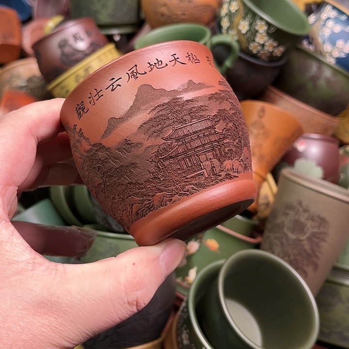 紫砂茶杯全手工紫砂主人杯