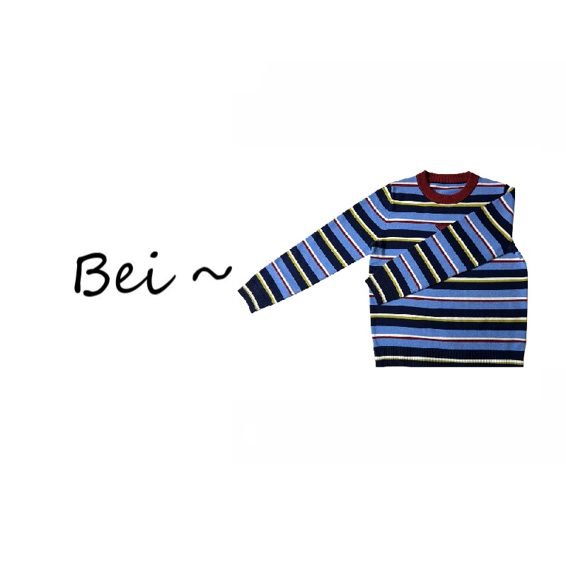 2025百搭时尚休闲秋冬季条纹毛衣D03