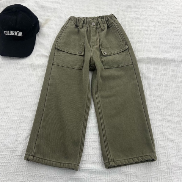 17100/87100高端潮流百搭童装时尚百搭加绒休闲裤C3-3-2/绿C6-1-3