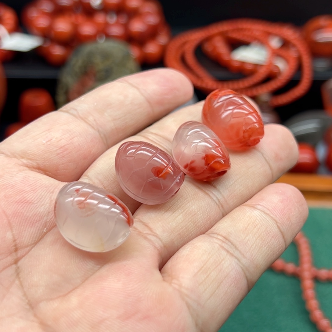 南红玛瑙配件银S925镶嵌有*猫