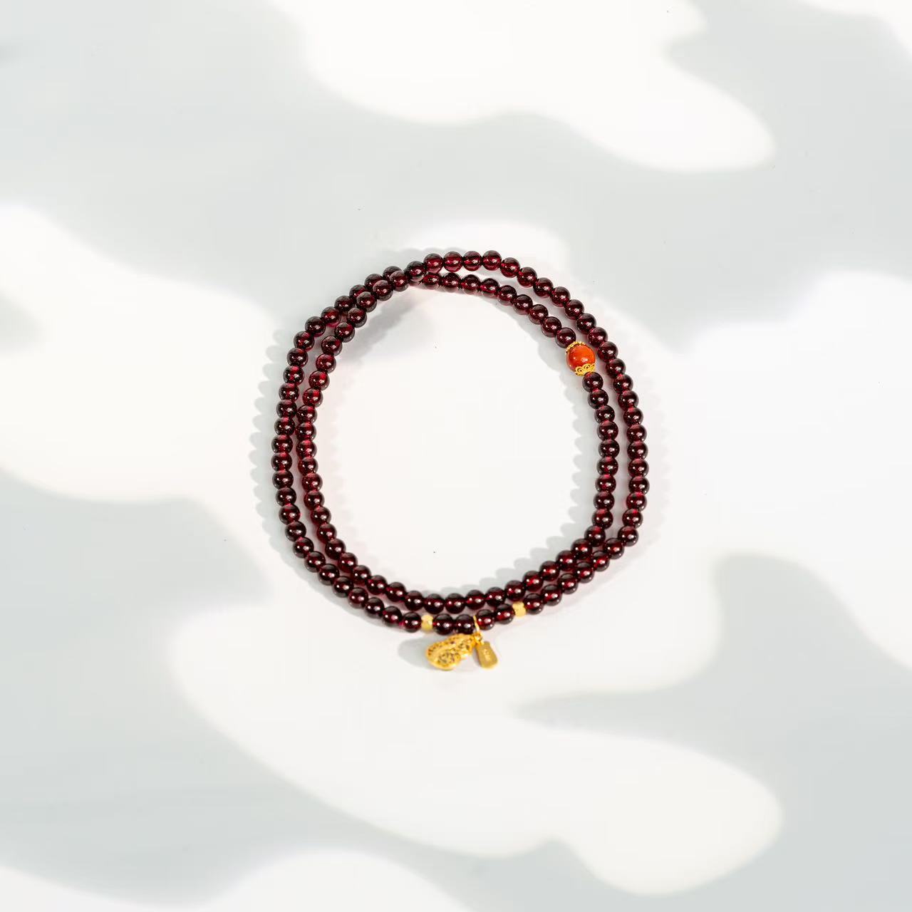 【普陀山欢喜】石榴石DIY多圈手串（发货多样性一件）K21159