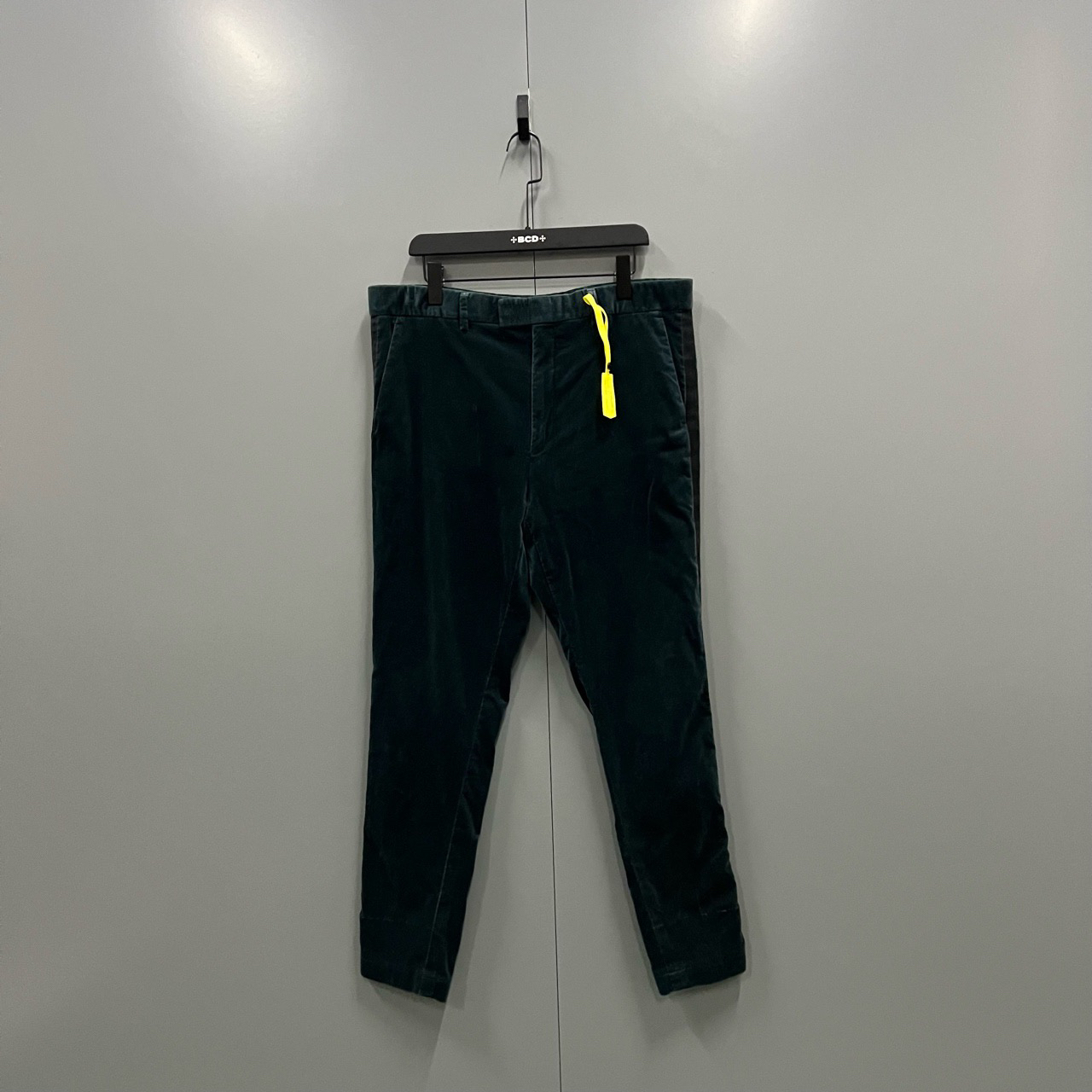95新 GUCCI/古驰 (ll) 绿丝绒长裤 54码/ki303650