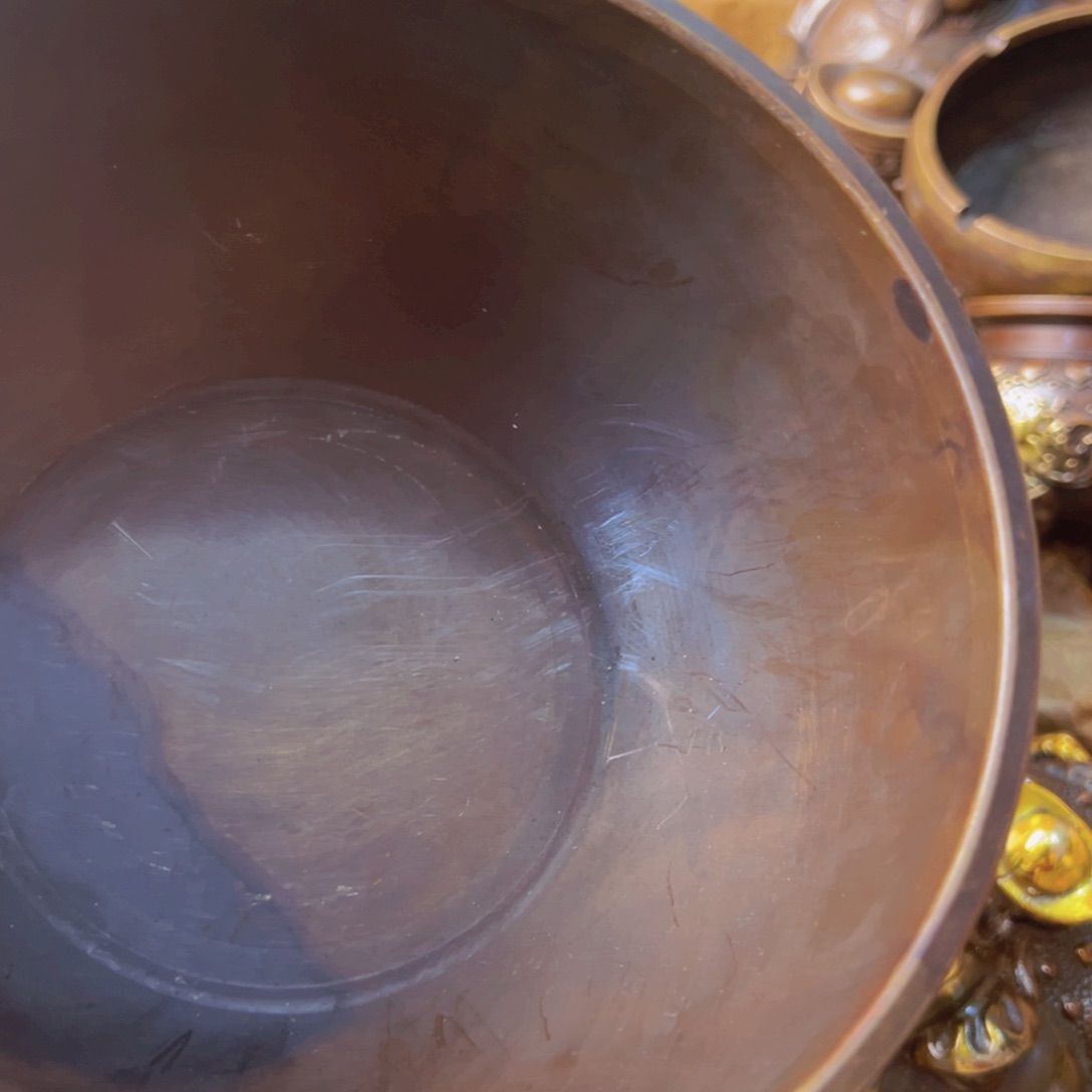 原矿风磨铜麒麟王聚宝盆