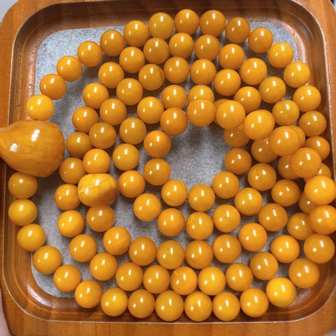 蜜蜡手串未镶嵌蜜蜡108