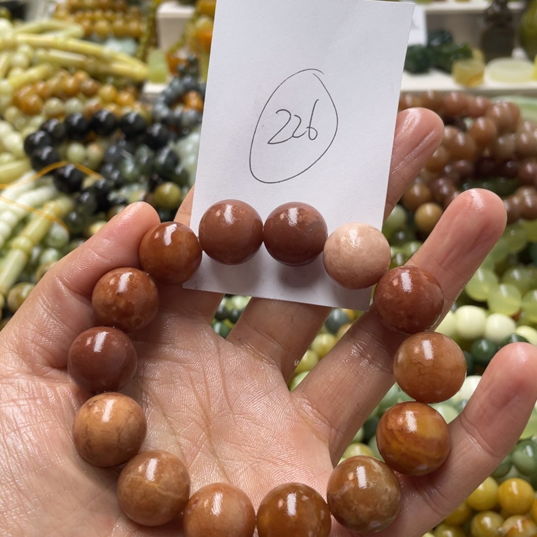 蛇纹石玉手链未镶嵌夢****?