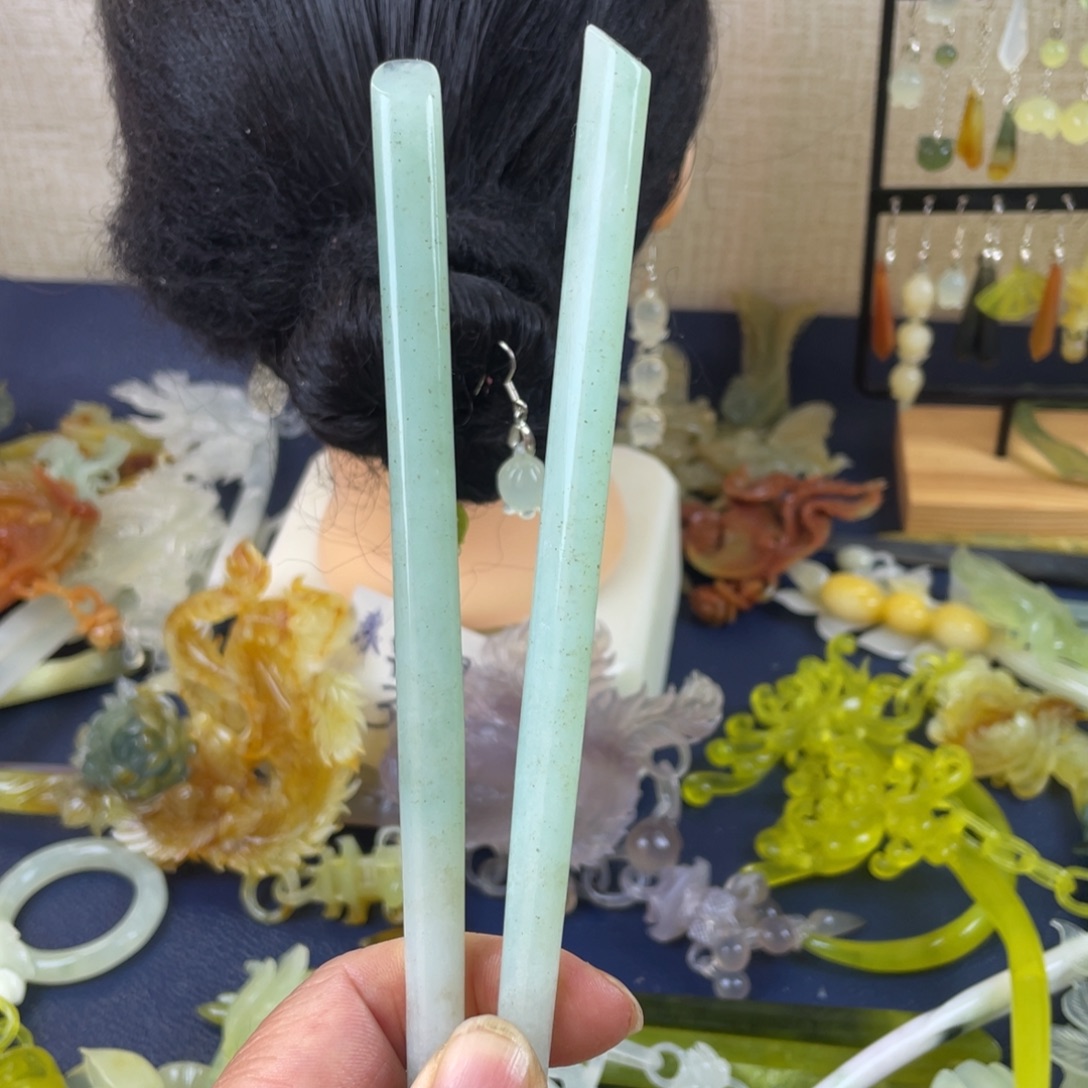 ****爱蛇纹石玉未镶嵌发饰