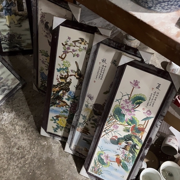 摆件陶景德镇陶瓷四块