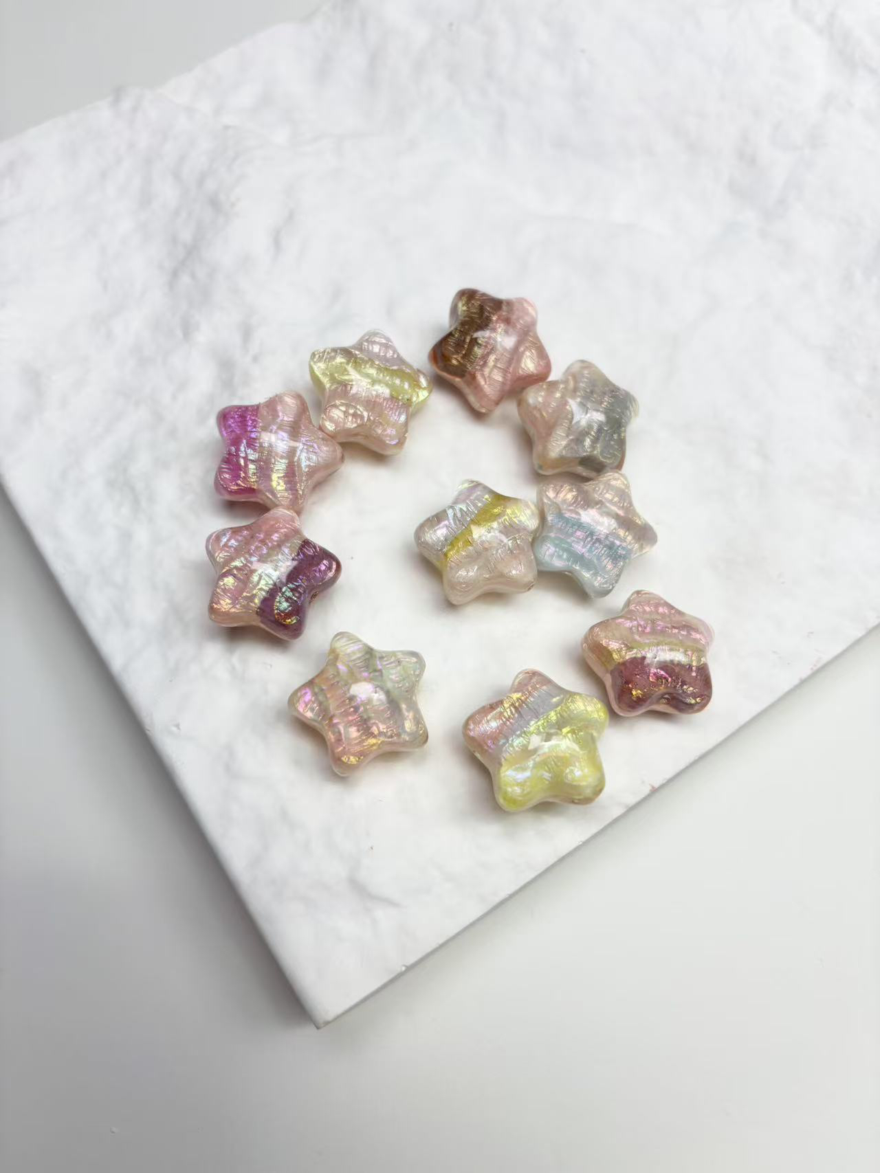 居居家韩国胶定制大油画五角星DIY饰品定制珠手工配件