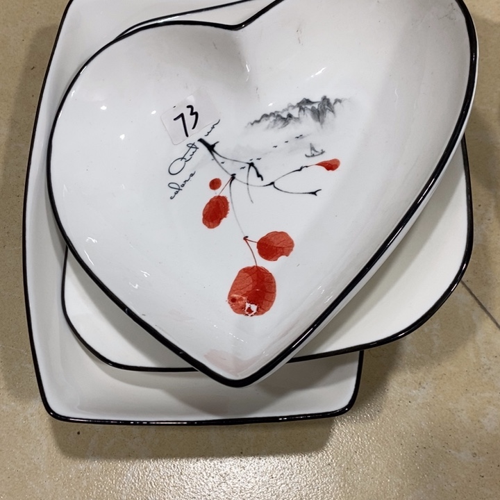 啦***啦碗73号3个不规则盘子