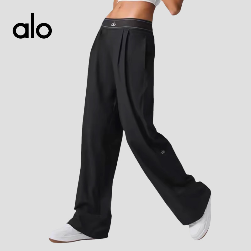 alo yoga【旗舰自营】速干高腰阔腿宽松显瘦轻薄垂感运动长裤