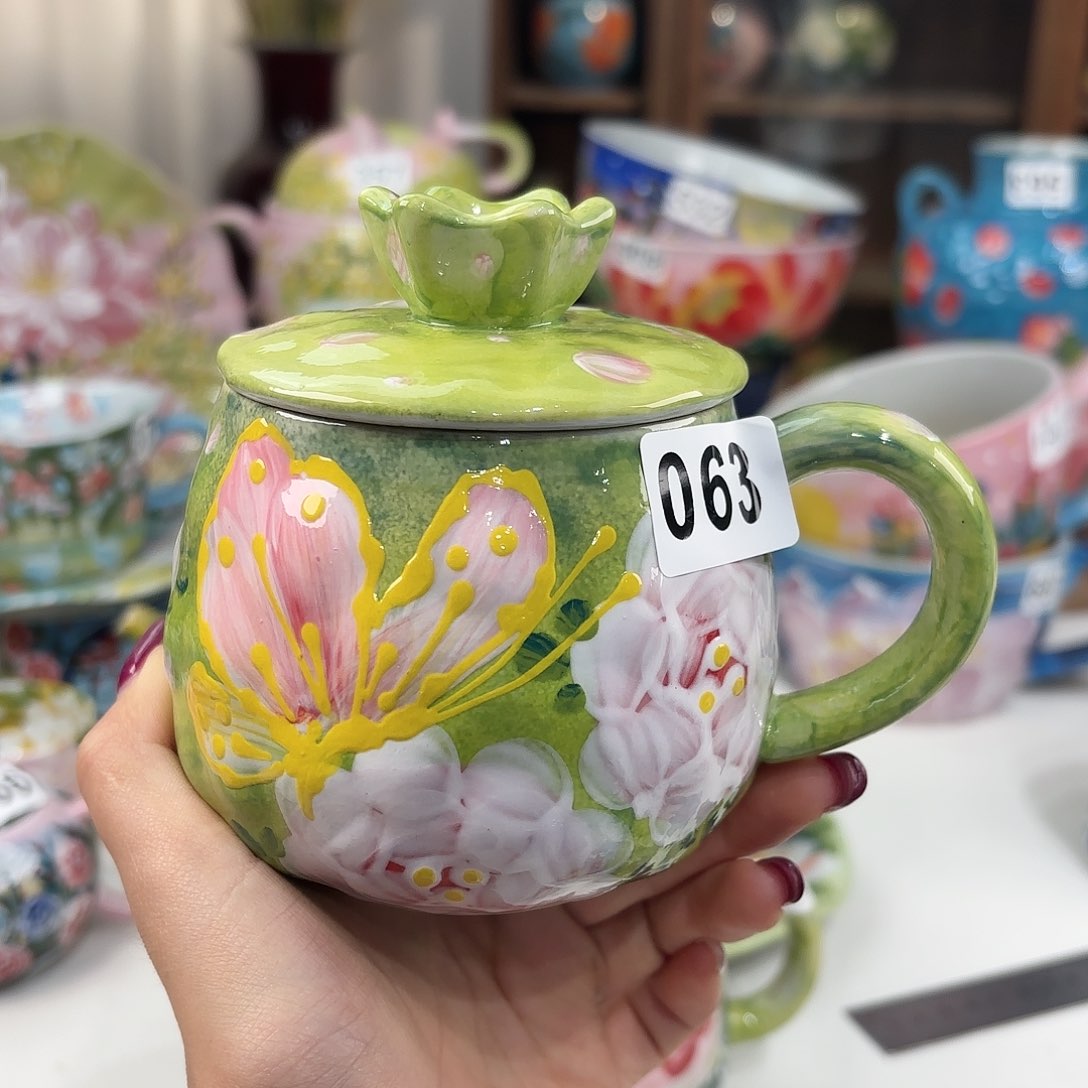 瓷片景德镇手绘高温釉下彩陶瓷茶具