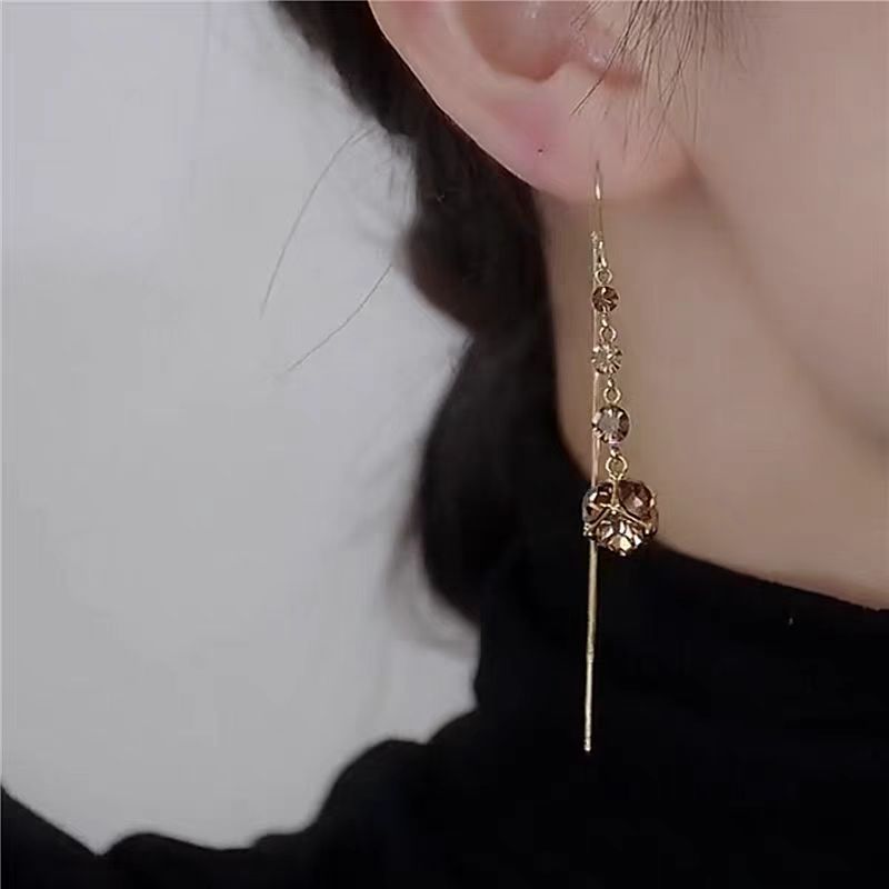 铜合金耳饰 气质轻奢百搭简约优雅精致网红设计师耳环F3015