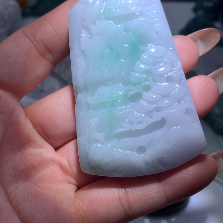 翡翠未镶嵌颈饰保真天然A货翡翠