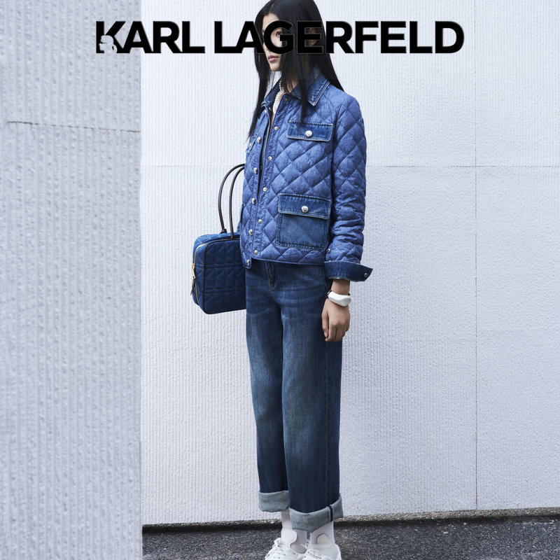 KARL LAGERFELD卡尔拉格斐奢品牛仔羽绒服M26L4018