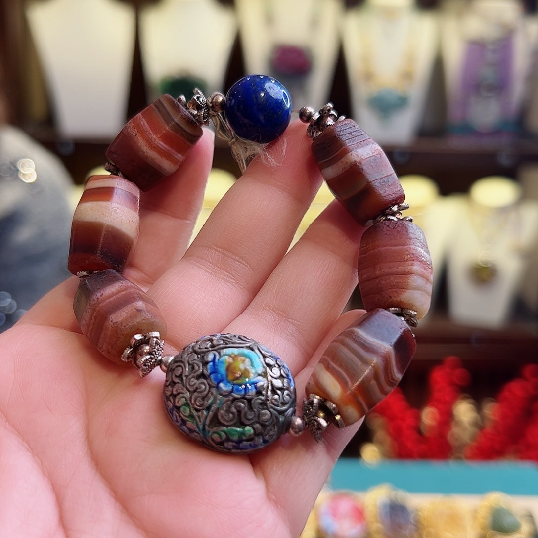 玛瑙手链未镶嵌古风