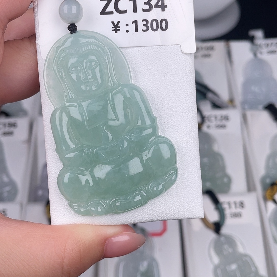 翡翠未镶嵌颈饰zc134