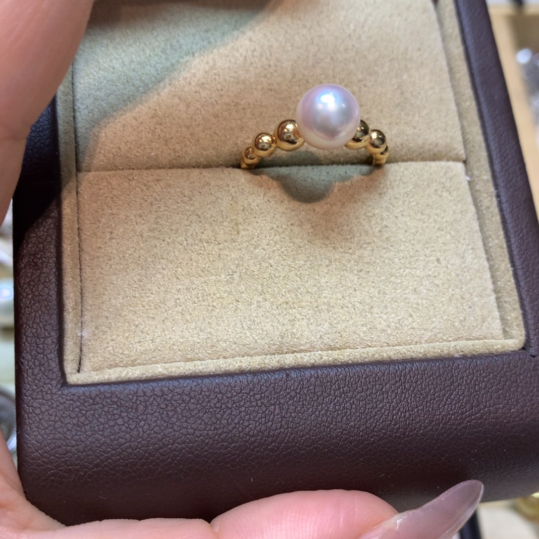 海水珍珠戒指银S925镶嵌