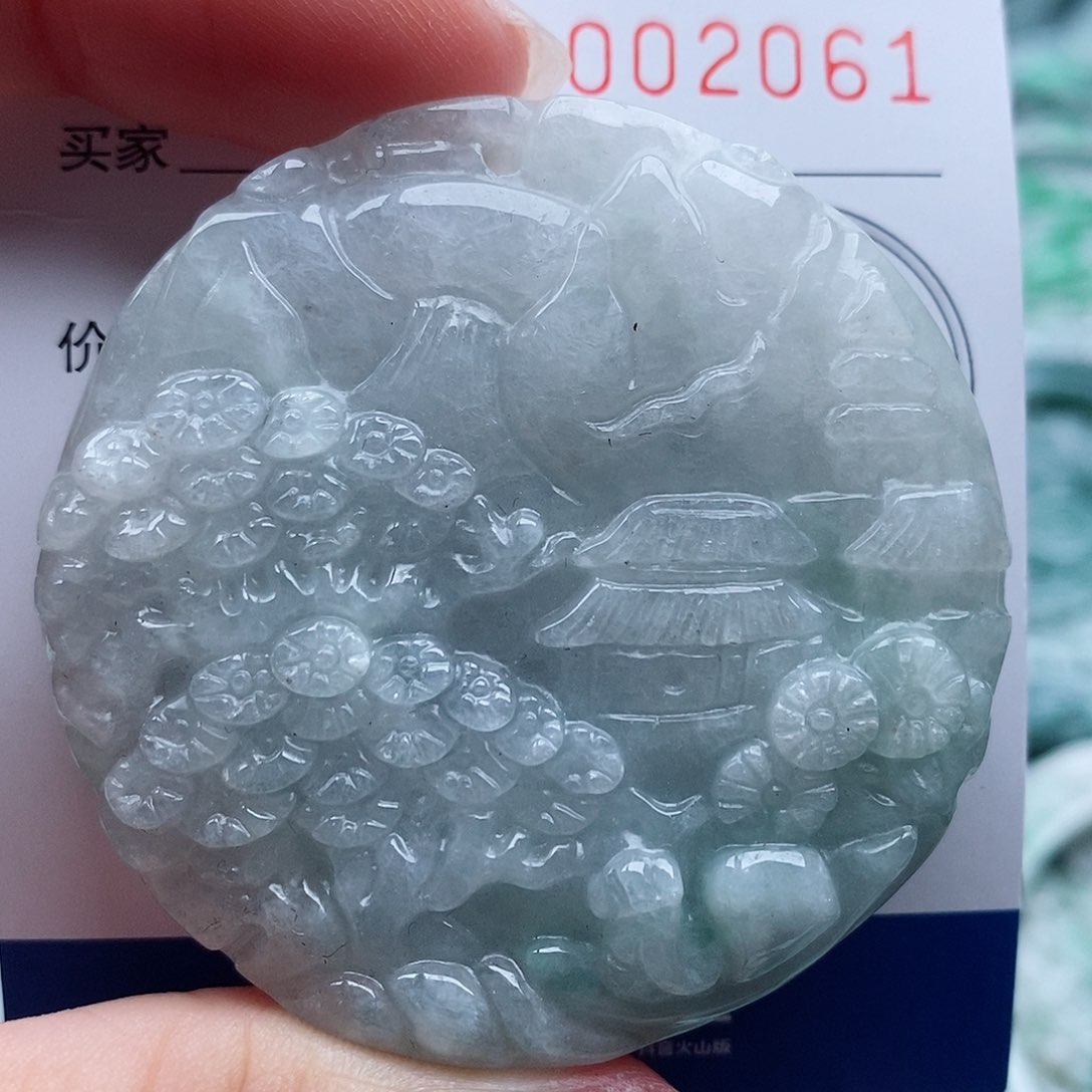 翡翠未镶嵌吊坠(不含链)