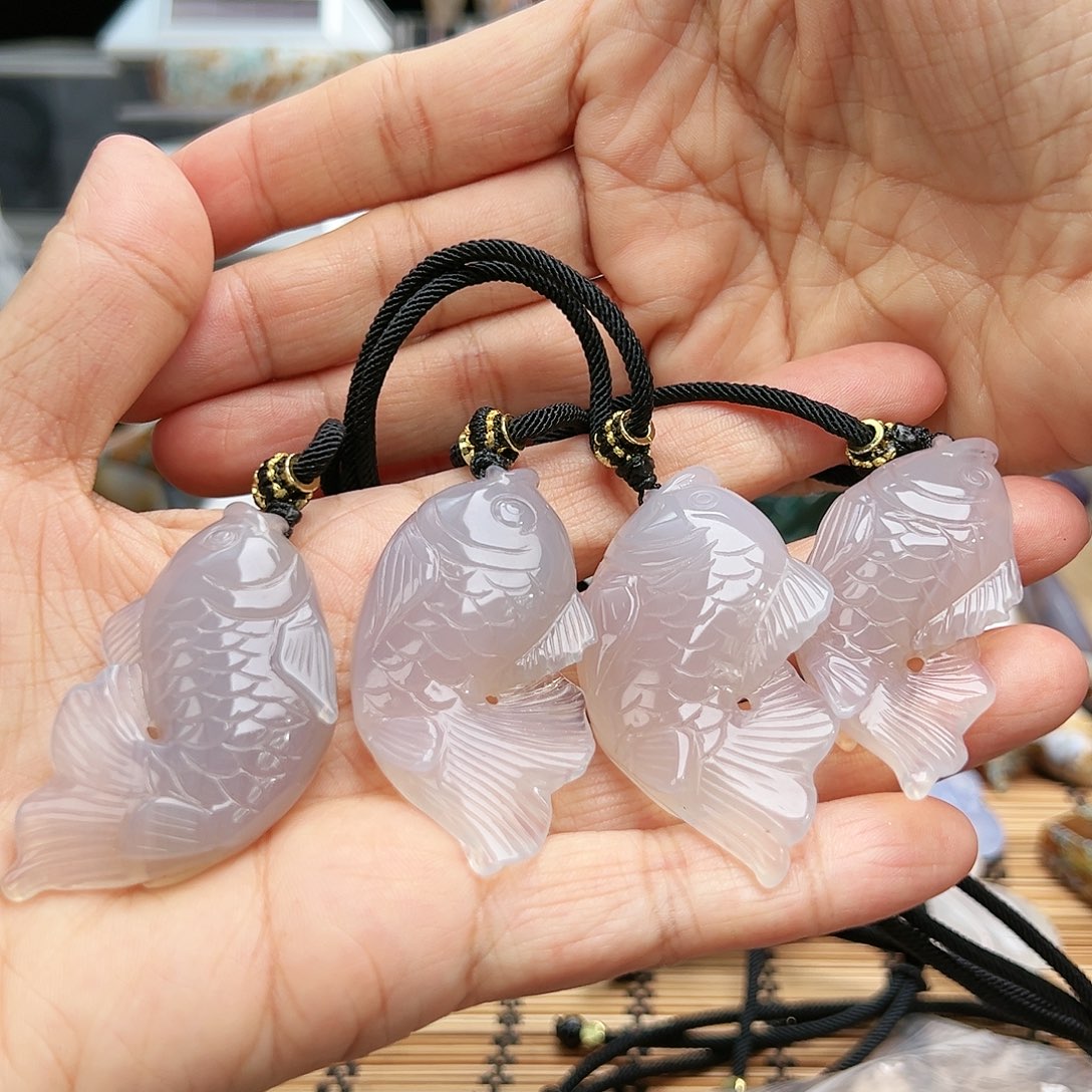 未镶嵌玛瑙/玉髓珠宝半成品随机4发一