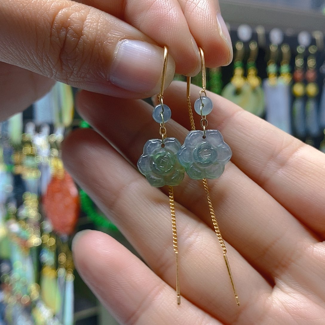 未镶嵌翡翠耳饰翡翠